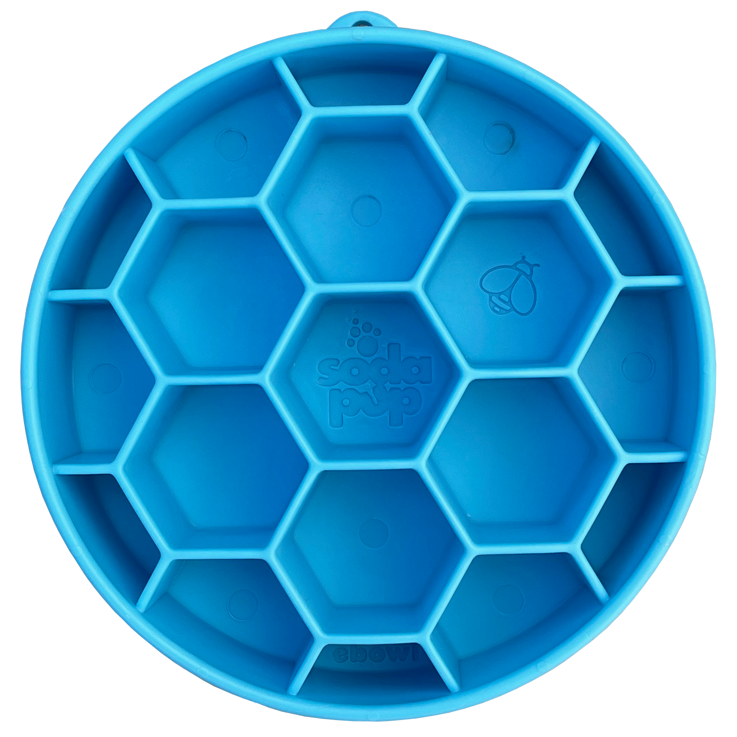 SodaPup Dog Toys - Honeycomb Design eBowl Enrichment Slow Feeder Bowl for Dogs: Blue